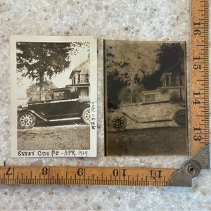 Vintage Car Photo With Negative